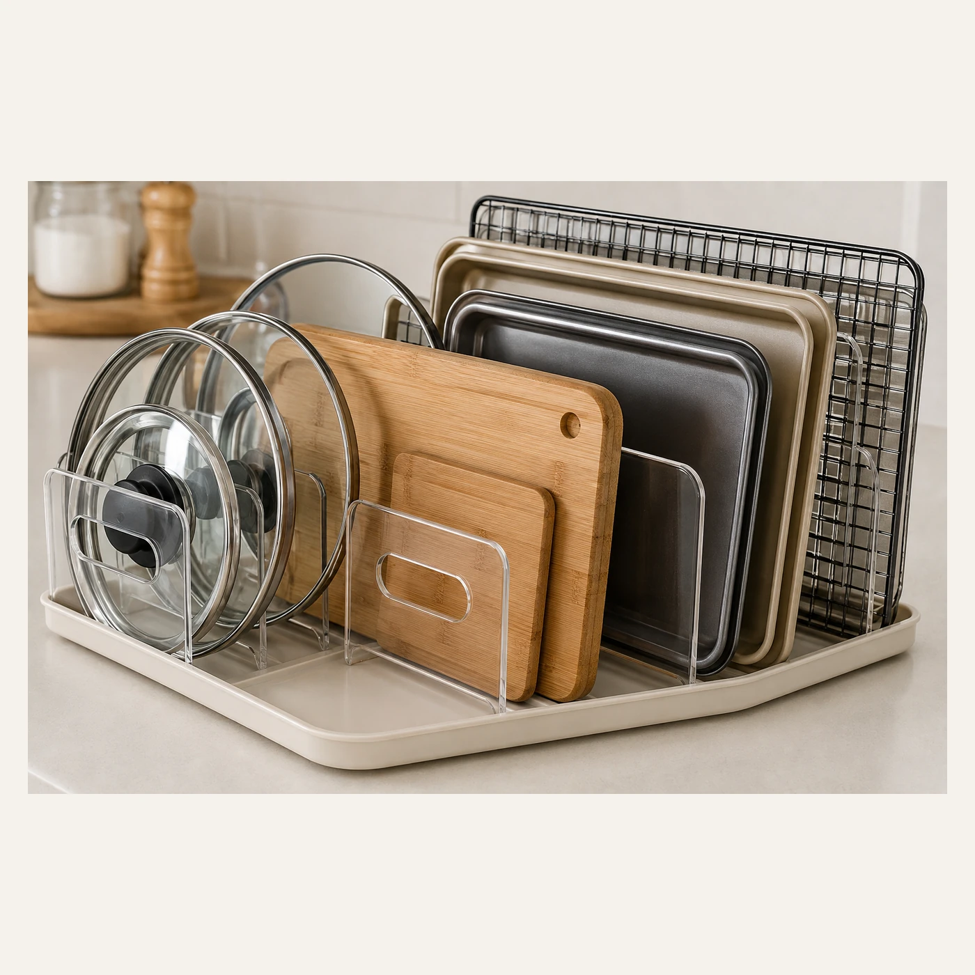 Adjustable Lid & Bakeware Organizer