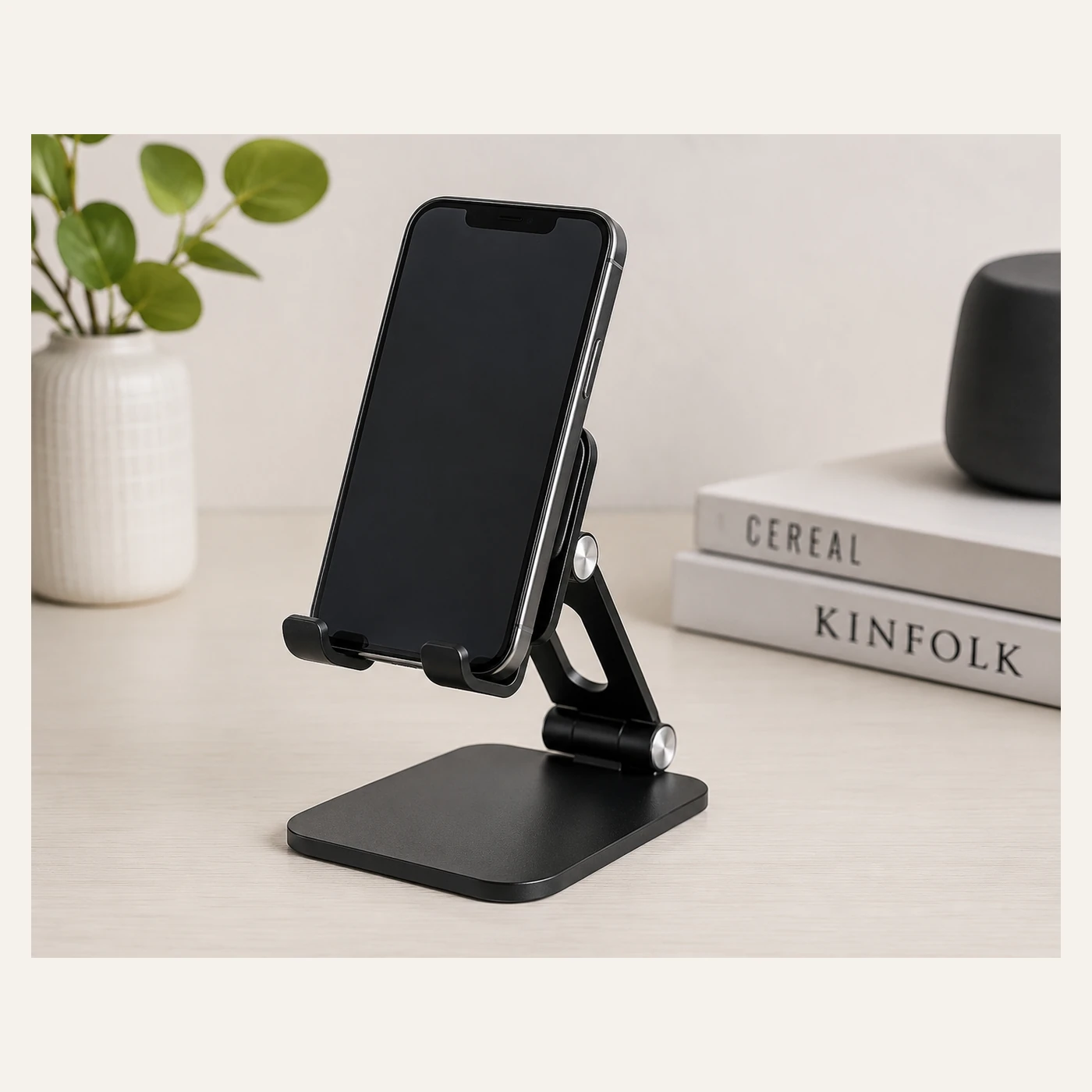Black Adjustable Desktop Phone Stand